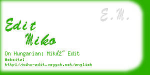 edit miko business card