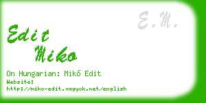edit miko business card